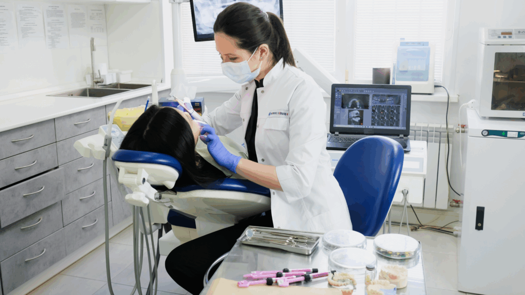 Routine dental checkup at Gravity Dental Clinic in Al Nahda 2, Dubai—helping residents maintain perfect teeth.